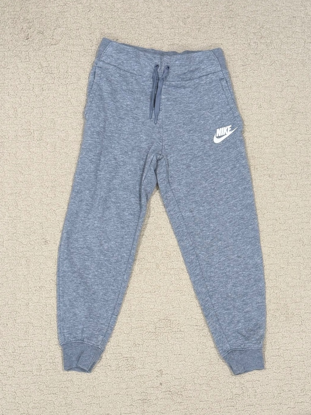 Kids Nike Blue Heathered Jogger Sweatpants Size XS